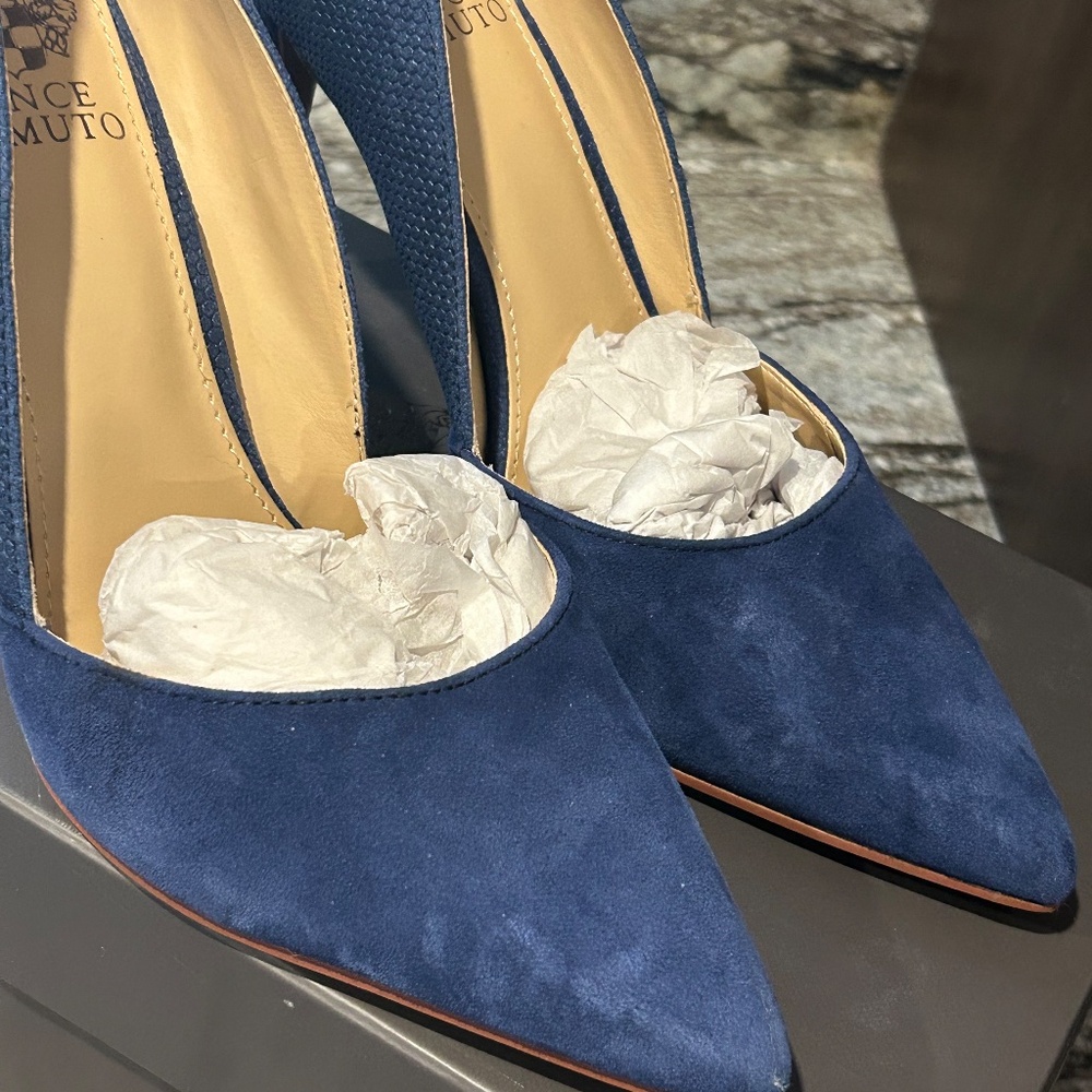Vince Camuto Airmosah Moody Blue Women's Pump - Picture 4 of 6